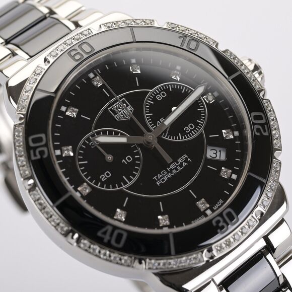 TAG Heuer Formula 1 CAH1212 Black Ceramic 41mm Diamond Watch main image 7